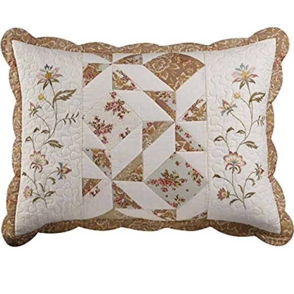 Nostalgia Home Caroline Standard Sham, Off-White - Picture 1 of 3